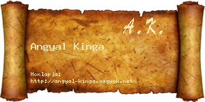 Angyal Kinga névjegykártya